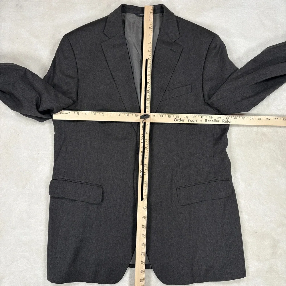 Banana Republic Modern Fit Blazer Mens 44R Gray Cerruti Wool Blend Sport Coat